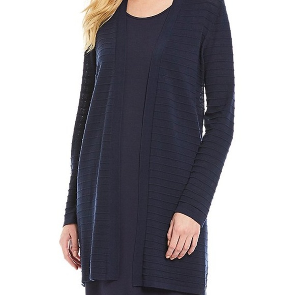 Eileen Fisher Tencel Long Textured Cardigan - Picture 1 of 1